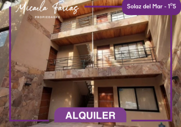 ALQUILER TEMPORARIO EN VALERIA DEL MAR - DEPARTAMENTO 2 AMBIENTES EN SOLAZ DEL MAR 1o5